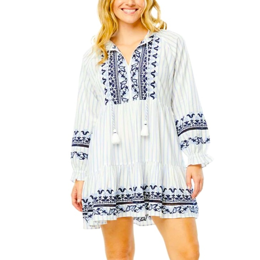 Roller Rabbit Embroidered Janni Dress, Size Medium